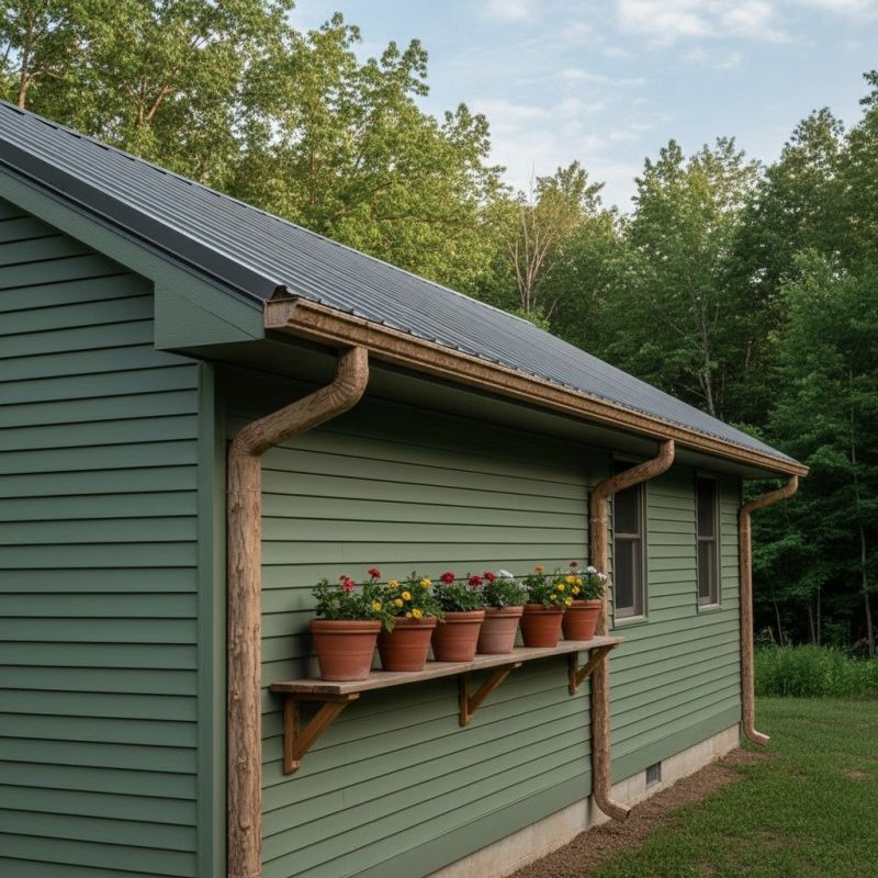 Wood Gutters Installation detail